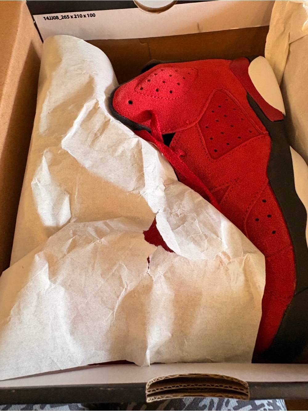 Kids Air Jordan 6 Retro size 2.5y